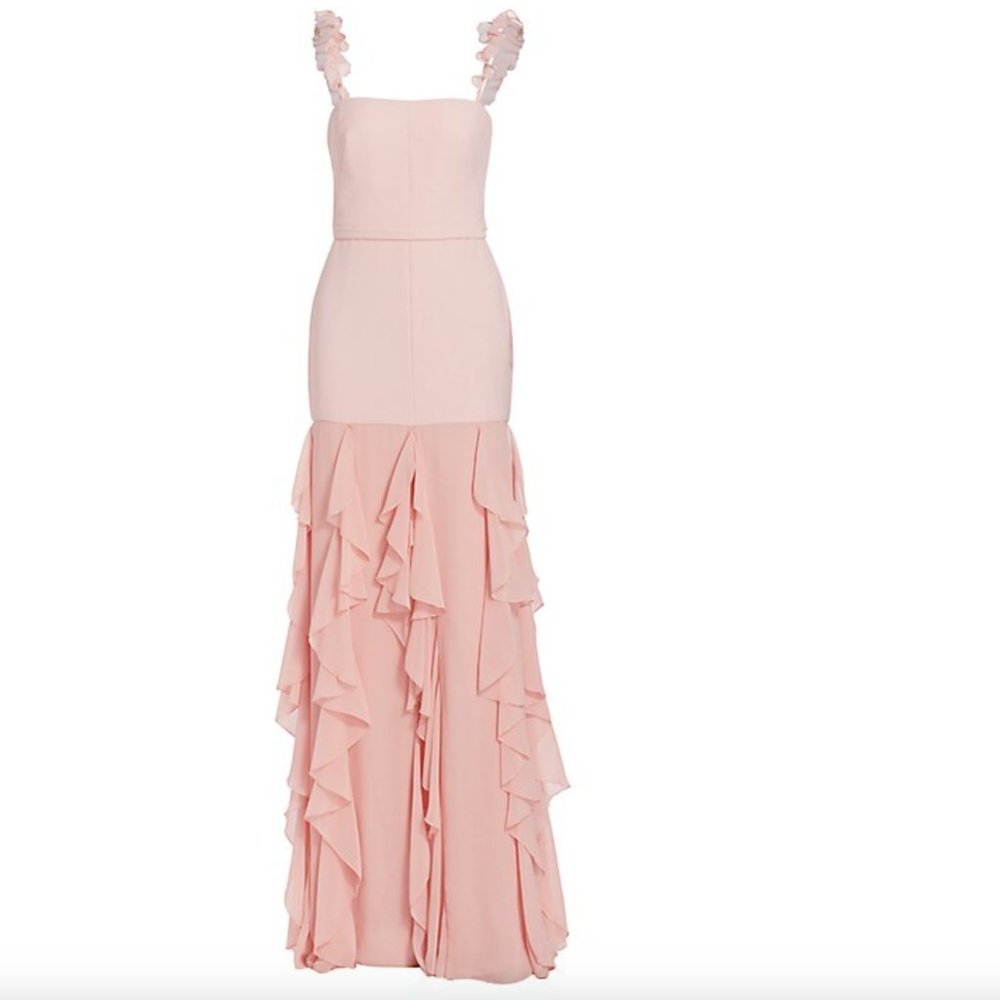 Vera Wang Bride Charlene Ruffle-Embellished Gown